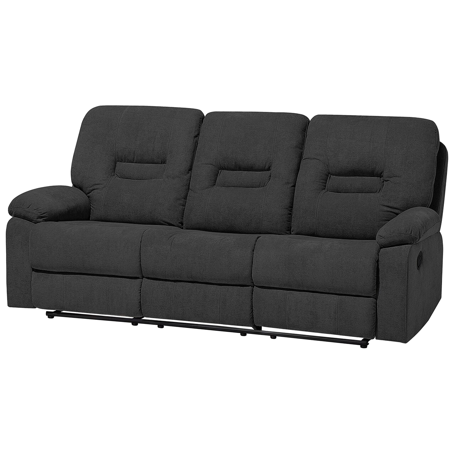 3-Sitzer Sofa Polsterbezug dunkelgrau verstellbar BERGEN