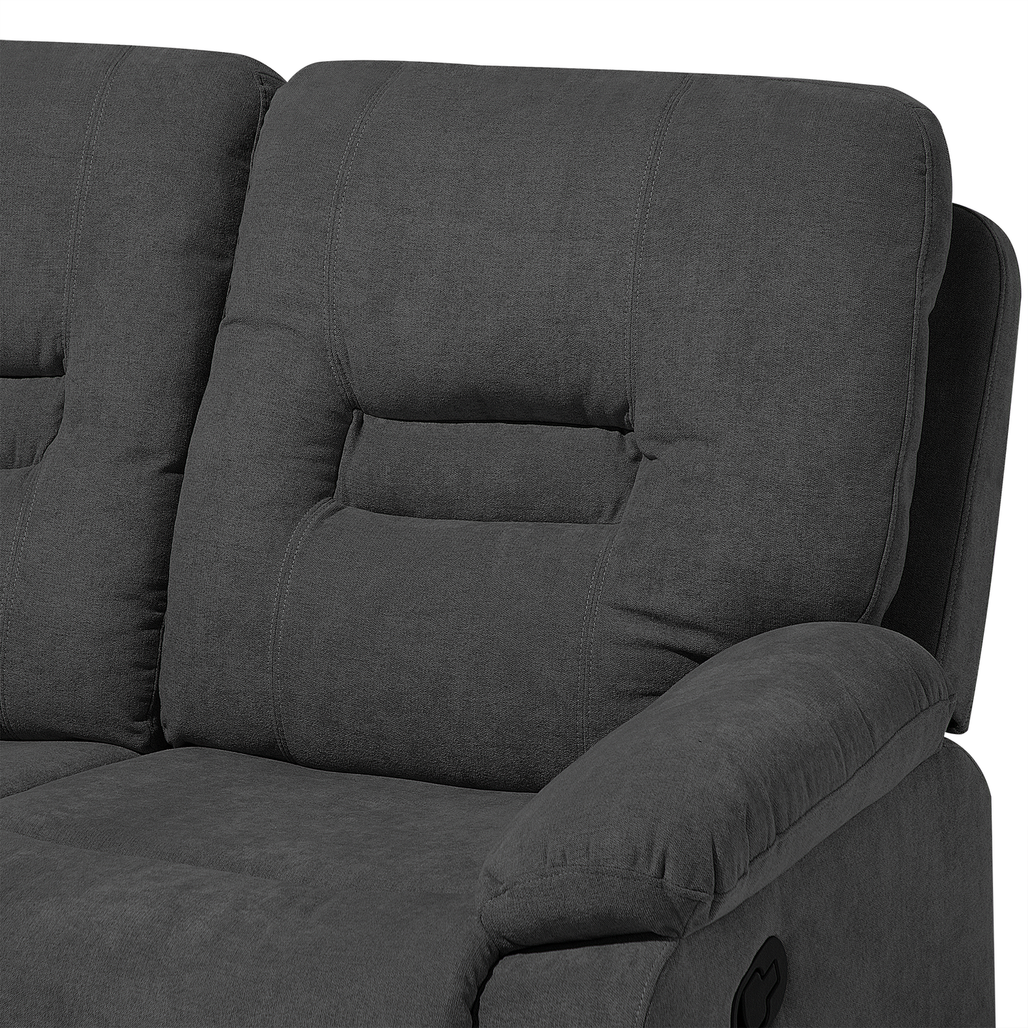 3-Sitzer Sofa Polsterbezug dunkelgrau verstellbar BERGEN