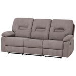 Sofa Set Polsterbezug taupe 6-Sitzer verstellbar BERGEN