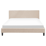 Bett mit Lattenrost Stoff FITOU 160 x 200 cm Beige