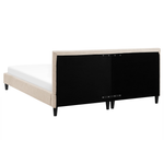 Bett mit Lattenrost Stoff FITOU 160 x 200 cm Beige