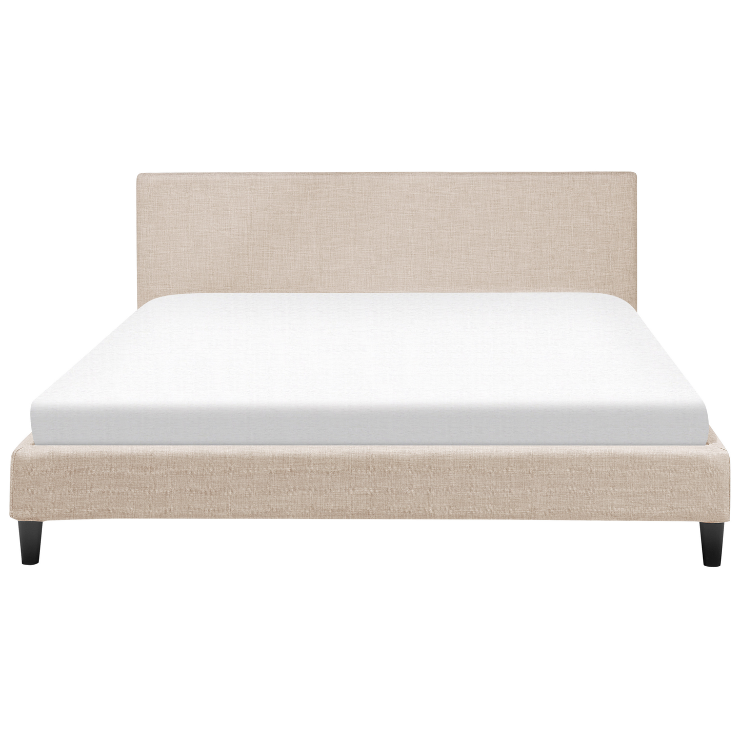 Bett mit Lattenrost Stoff FITOU 180 x 200 cm Beige