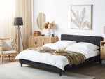 Bett mit Lattenrost Stoff FITOU 160 x 200 cm Schwarz