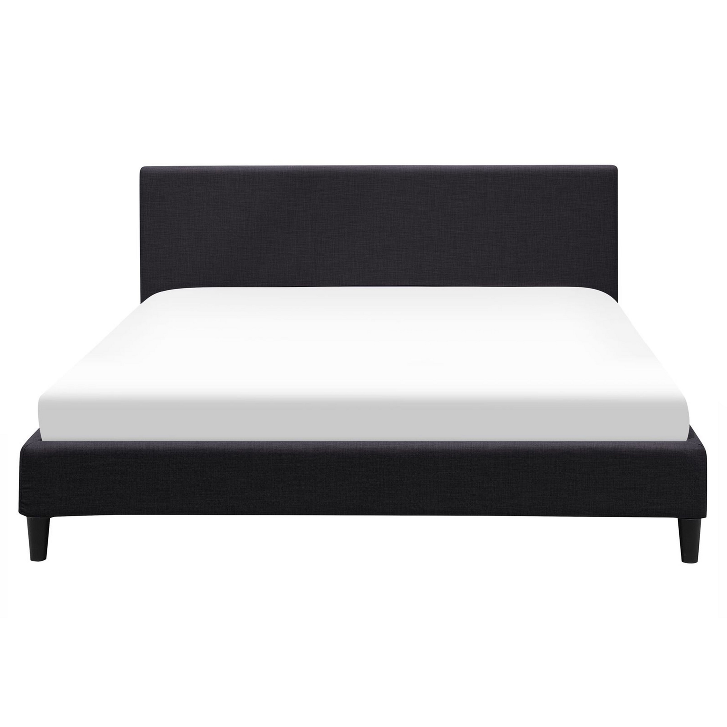 Bett mit Lattenrost Stoff FITOU 160 x 200 cm Schwarz