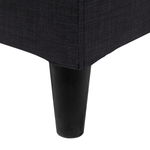 Bett mit LED Stoff FITOU 160 x 200 cm Schwarz