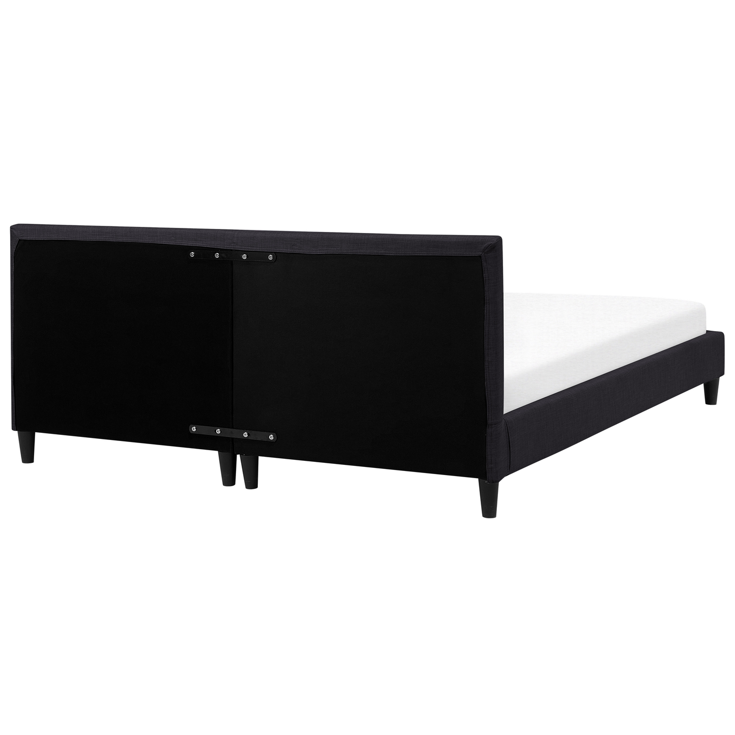 Bett mit LED Stoff FITOU 180 x 200 cm Schwarz