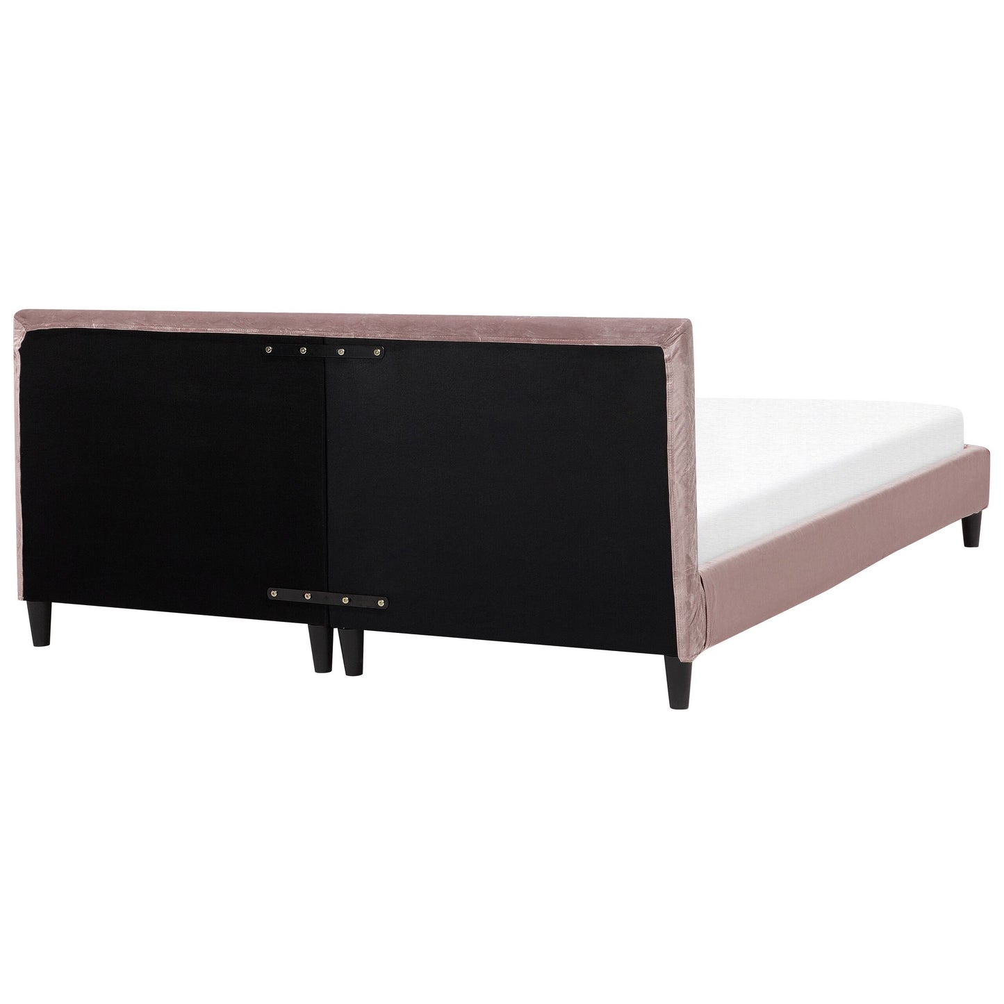 Bett mit Lattenrost Samtstoff FITOU 180 x 200 cm Rosa