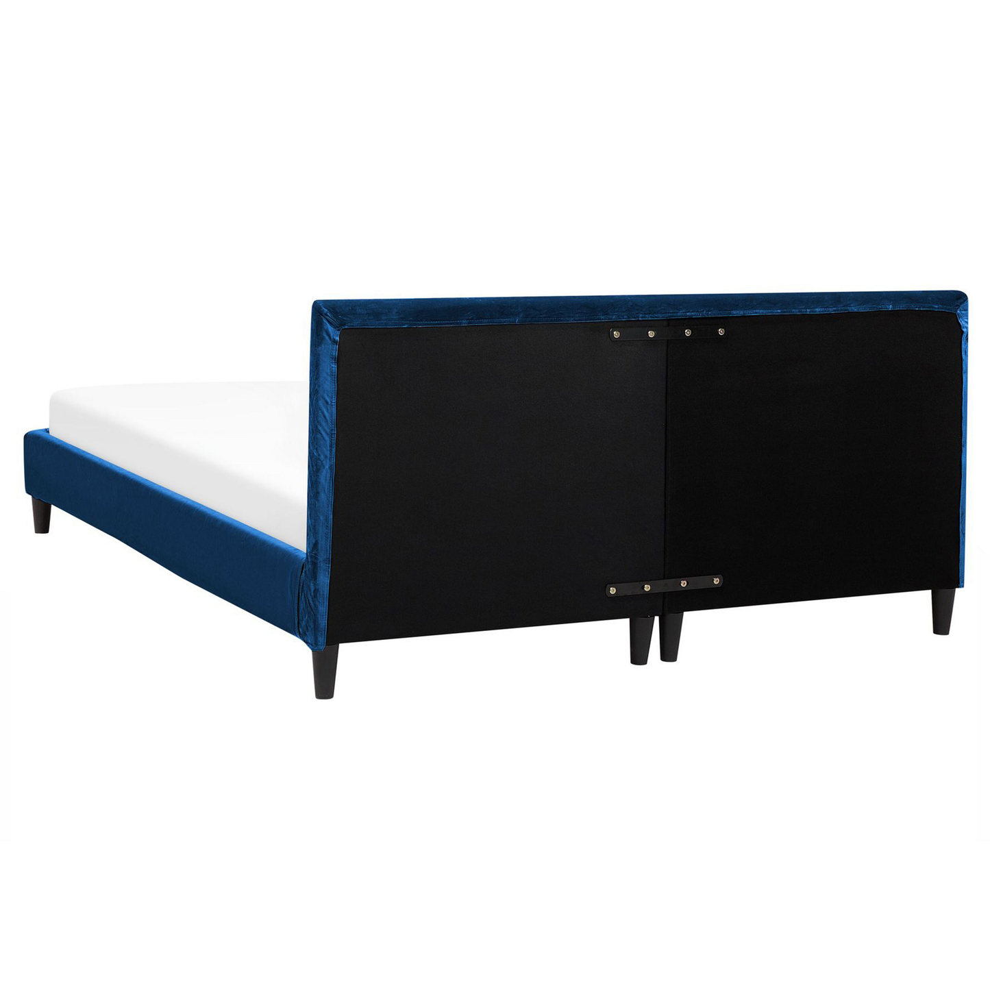 Bett mit Lattenrost Samtstoff FITOU 160 x 200 cm Dunkelblau