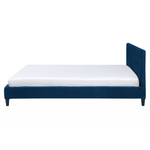 Bett mit Lattenrost Samtstoff FITOU 160 x 200 cm Dunkelblau