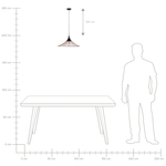 Hängelampe kupfer Kegelform GIONA