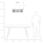 Hängelampe CAVONE Kristall Silber