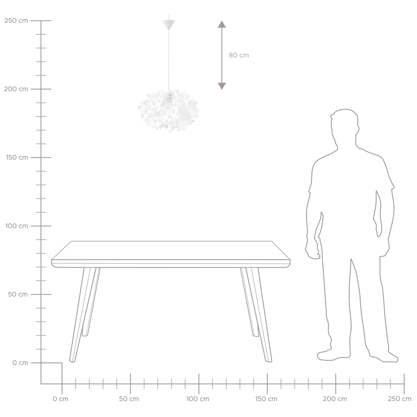 Hängelampe LAMONE Weiss