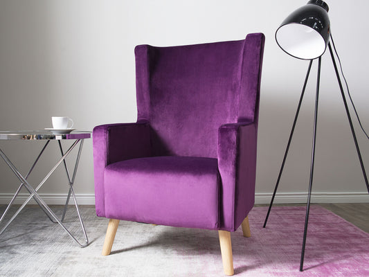 Sessel Samtstoff violett ONEIDA