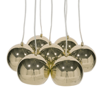 Hängelampe gold 7-flammig Kugelform OLZA