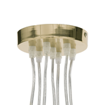 Hängelampe gold 7-flammig Kugelform OLZA