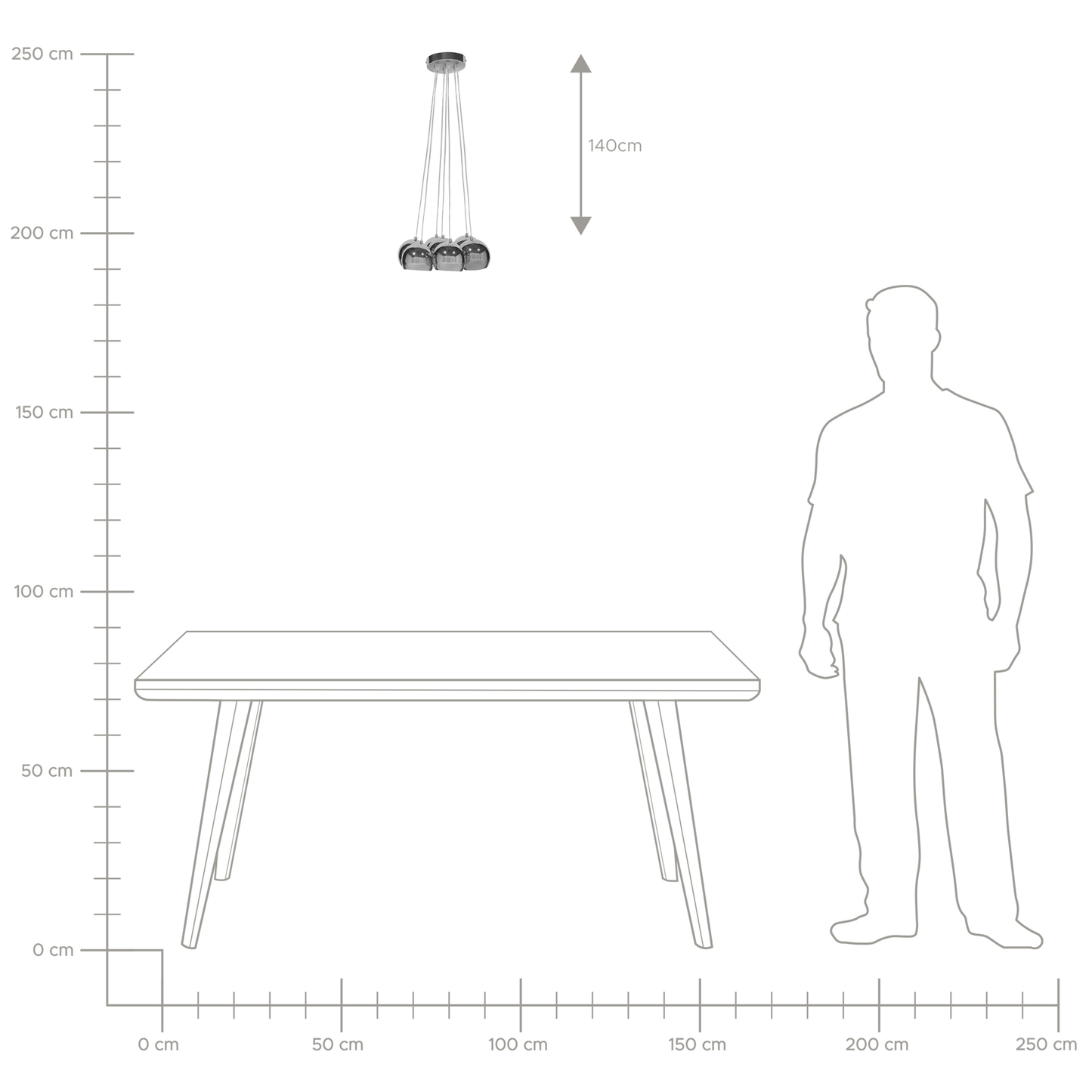 Hängelampe OLZA Metall Silber