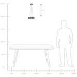 Hängelampe OLZA Metall Silber