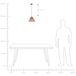 Hängelampe kupfer rund DARYA