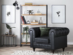 Sessel CHESTERFIELD Kunstleder Schwarz