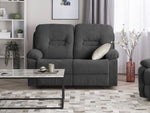2-Sitzer Sofa Polsterbezug dunkelgrau verstellbar BERGEN