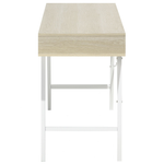 Schreibtisch heller Holzfarbton / weiss 120 x 48 cm 2 Schubladen CLARITA