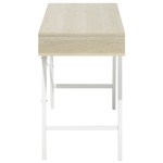 Schreibtisch heller Holzfarbton / weiss 120 x 48 cm 2 Schubladen CLARITA
