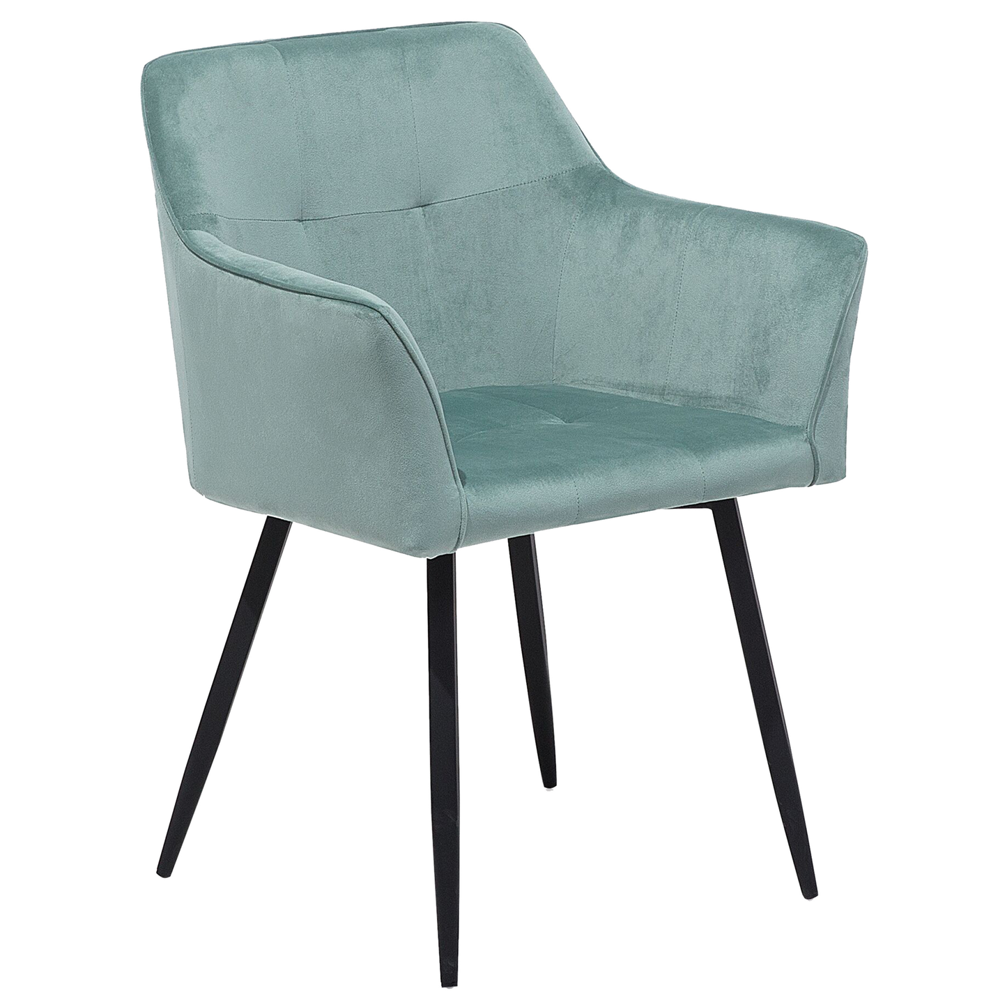 Esszimmerstuhl 2er Set JASMIN Samtstoff Mintgrün
