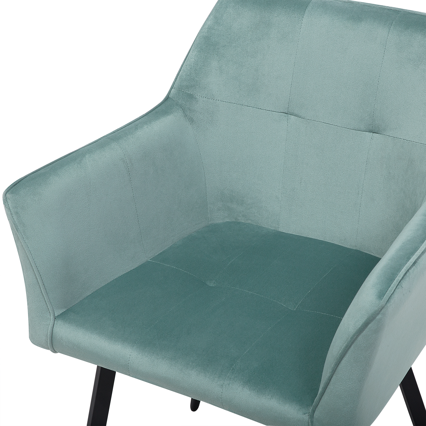 Esszimmerstuhl 2er Set JASMIN Samtstoff Mintgrün