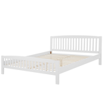Bett mit Lattenrost Kiefernholz CASTRES 180 x 200 cm Weiss