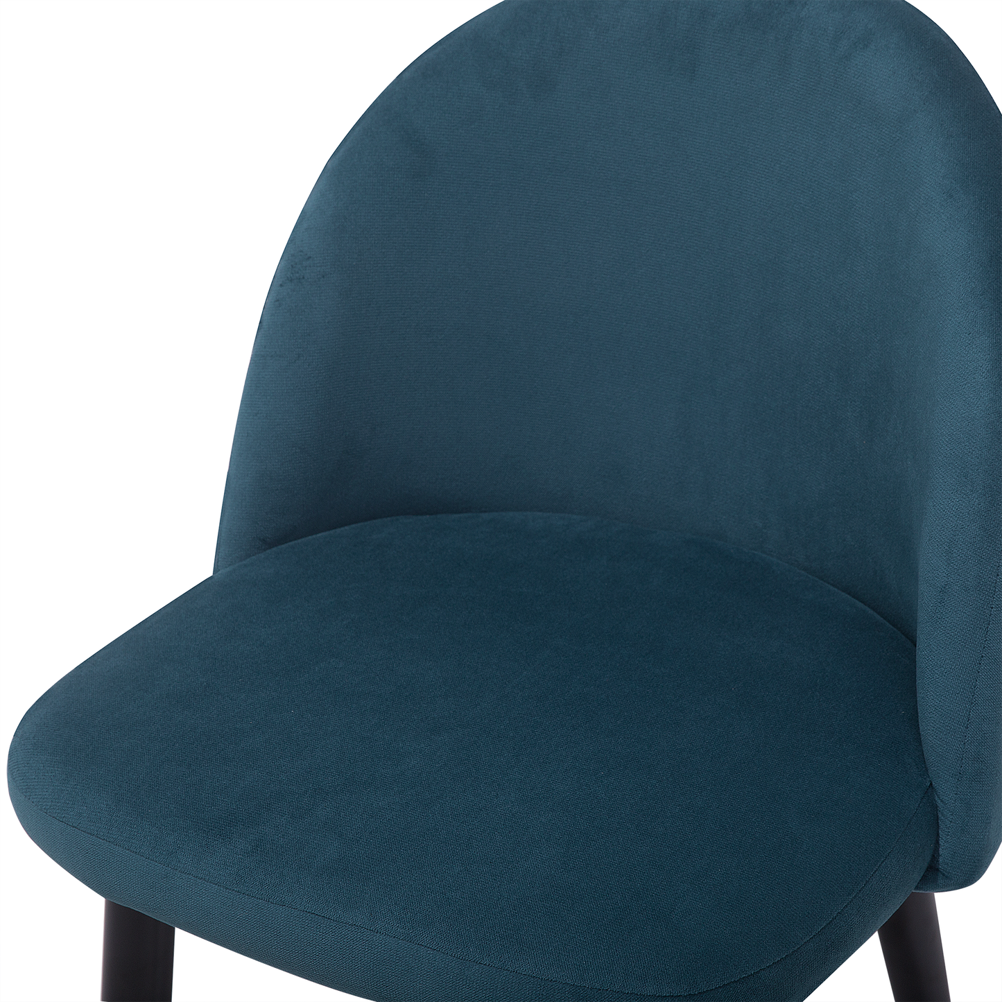 Esszimmerstuhl 2er Set Samtstoff Dunkelblau VISALIA