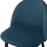 Esszimmerstuhl 2er Set Samtstoff Dunkelblau VISALIA