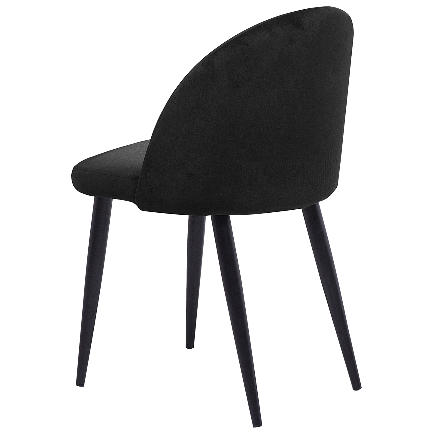 Esszimmerstuhl 2er Set VISALIA Samtstoff Schwarz
