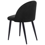 Esszimmerstuhl 2er Set VISALIA Samtstoff Schwarz