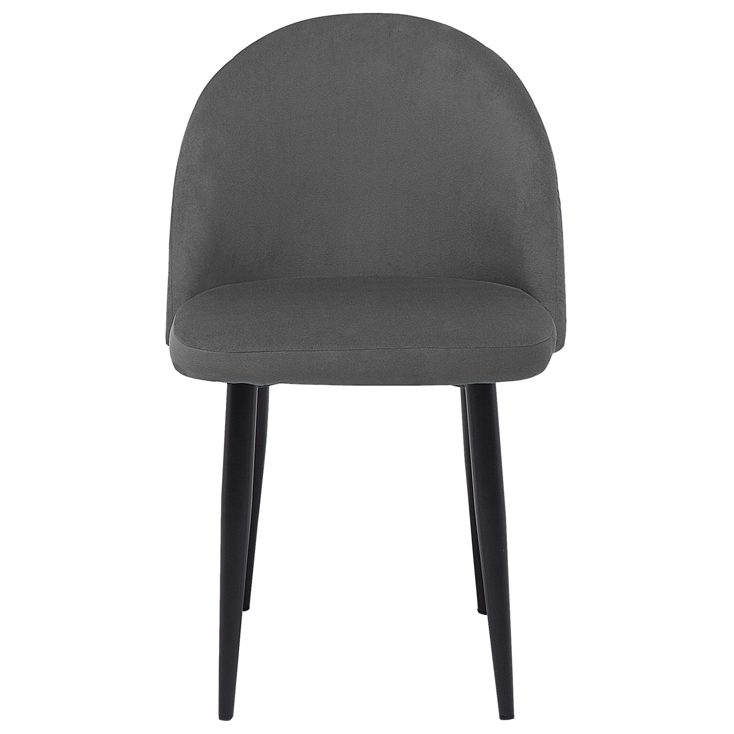 Esszimmerstuhl 2er Set VISALIA Samtstoff Grau