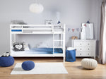 Hochbett Kiefernholz REGAT 90 x 200 cm Weiss