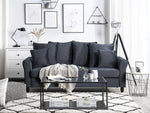 3-Sitzer Sofa Samtstoff dunkelgrau BORNHOLM