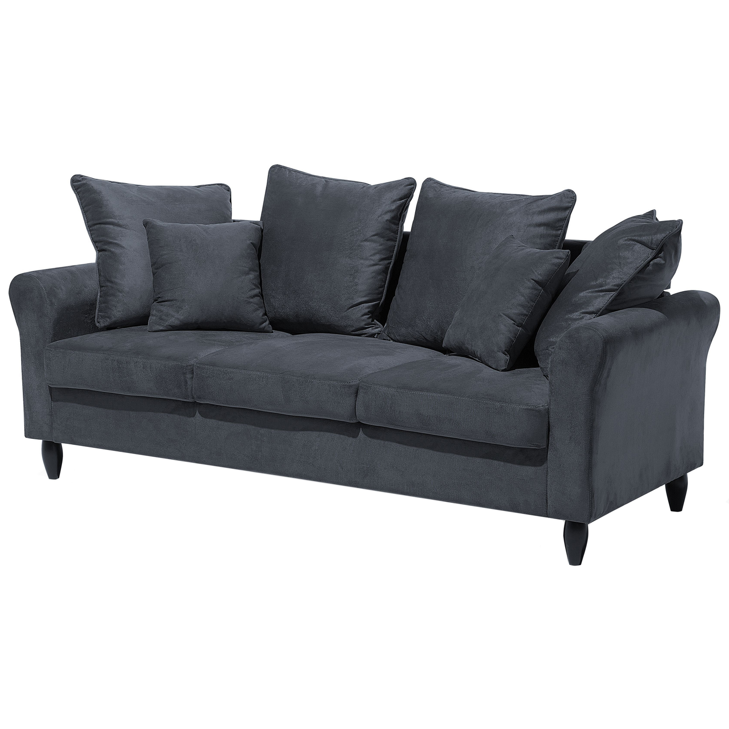 3-Sitzer Sofa Samtstoff dunkelgrau BORNHOLM