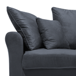 3-Sitzer Sofa Samtstoff dunkelgrau BORNHOLM