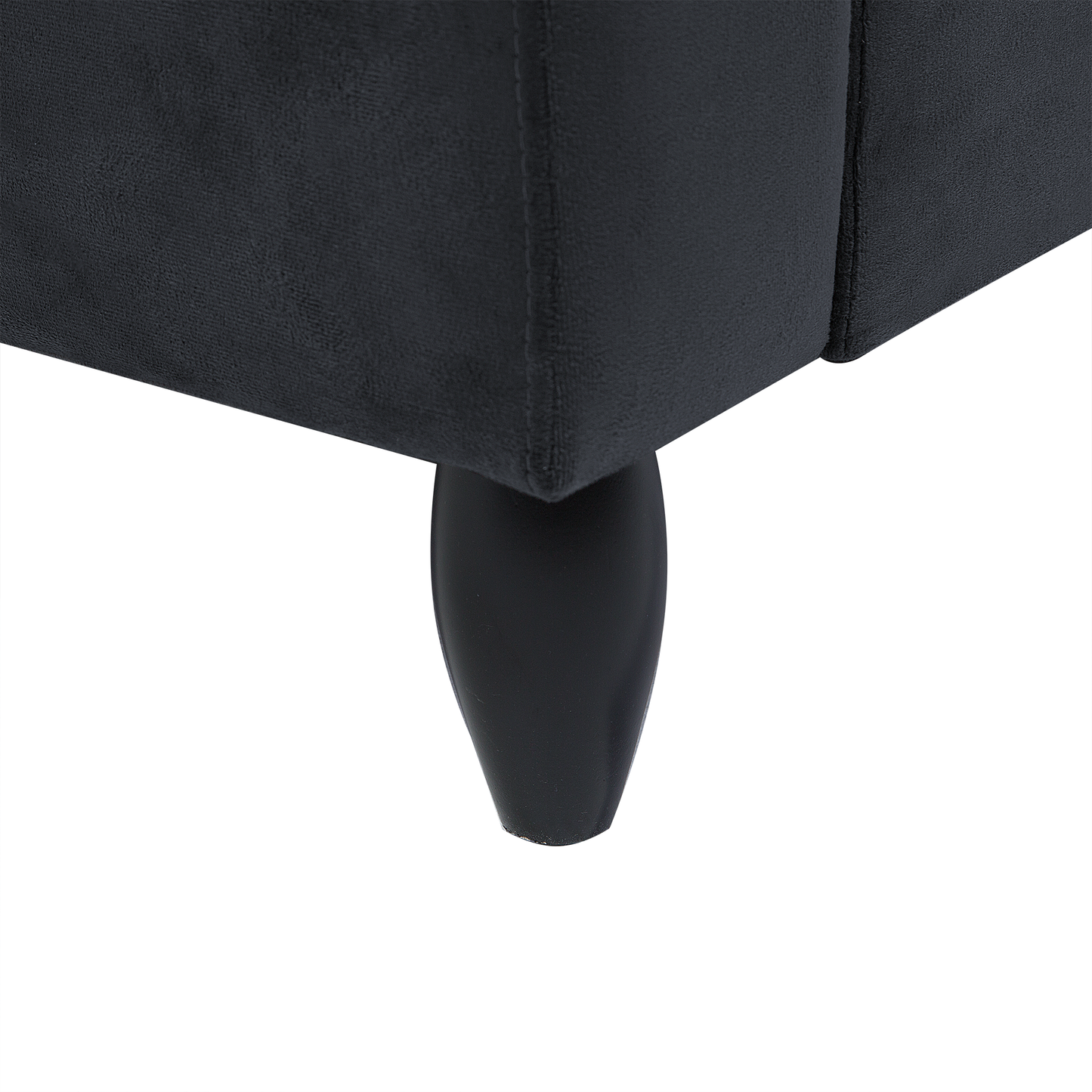 3-Sitzer Sofa Samtstoff dunkelgrau BORNHOLM