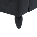 3-Sitzer Sofa Samtstoff dunkelgrau BORNHOLM