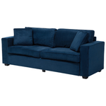 3-Sitzer Sofa Samtstoff marineblau FALUN