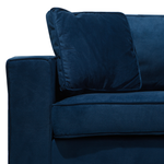 3-Sitzer Sofa Samtstoff marineblau FALUN