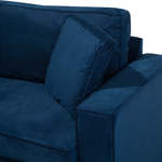 3-Sitzer Sofa Samtstoff marineblau FALUN