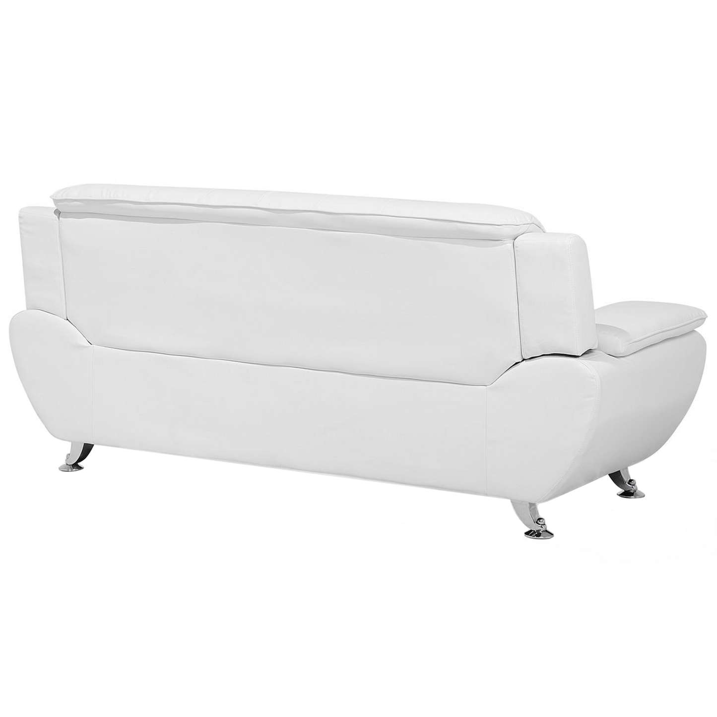 3-Sitzer Sofa Kunstleder weiss LEIRA