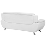 3-Sitzer Sofa Kunstleder weiss LEIRA