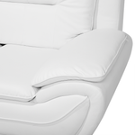 3-Sitzer Sofa Kunstleder weiss LEIRA
