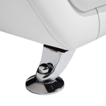 3-Sitzer Sofa Kunstleder weiss LEIRA