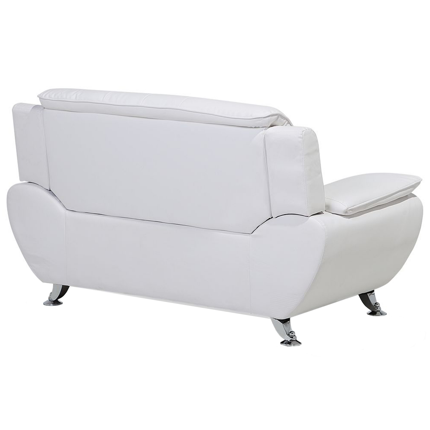 2-Sitzer Sofa Kunstleder weiss LEIRA