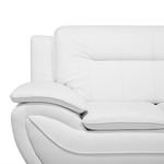 2-Sitzer Sofa Kunstleder weiss LEIRA