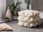 Pouf beige 44 x 45 cm NASHIK